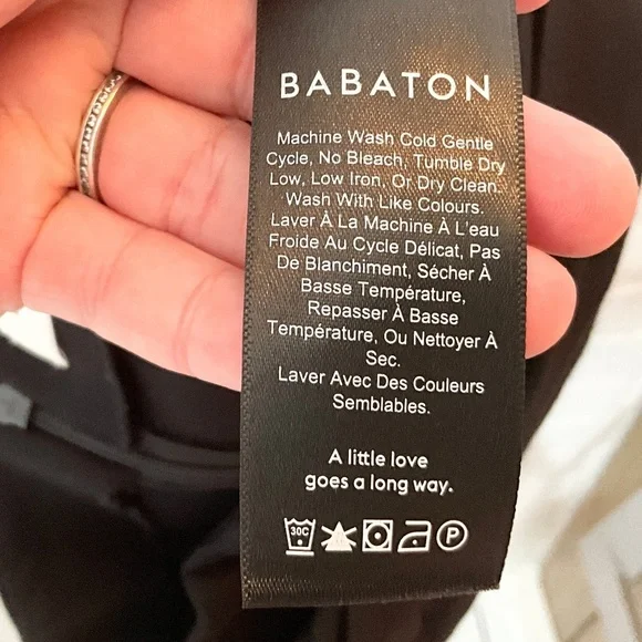 Aritzia Babaton Jethro Skirt Black Mini Asymmetric Size 00 Like new - Picture 10 of 16